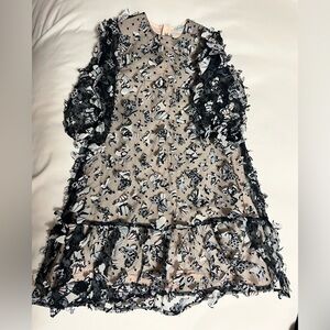 Floral Patterned Dress with Ruffle Details